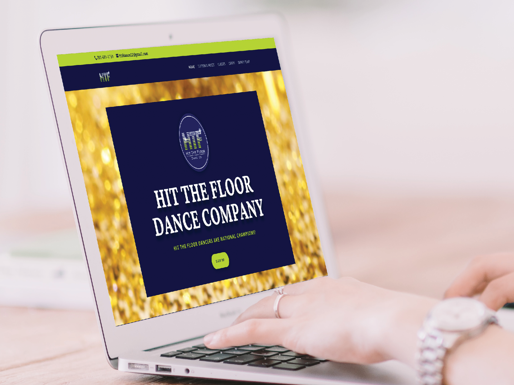 Hit The Floor Dance website created by Katelyn Cassio with Cassio Marketing Solutions, Naples Logo Designer, and Naples Website Designer in Naples, FL