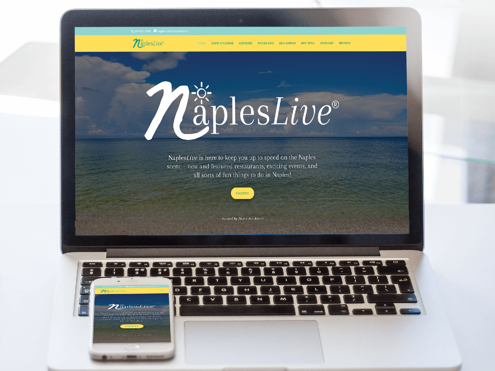 NaplesLive website created by Katelyn Cassio with Cassio Marketing Solutions, Naples Logo Designer, and Naples Website Designer in Naples, FL