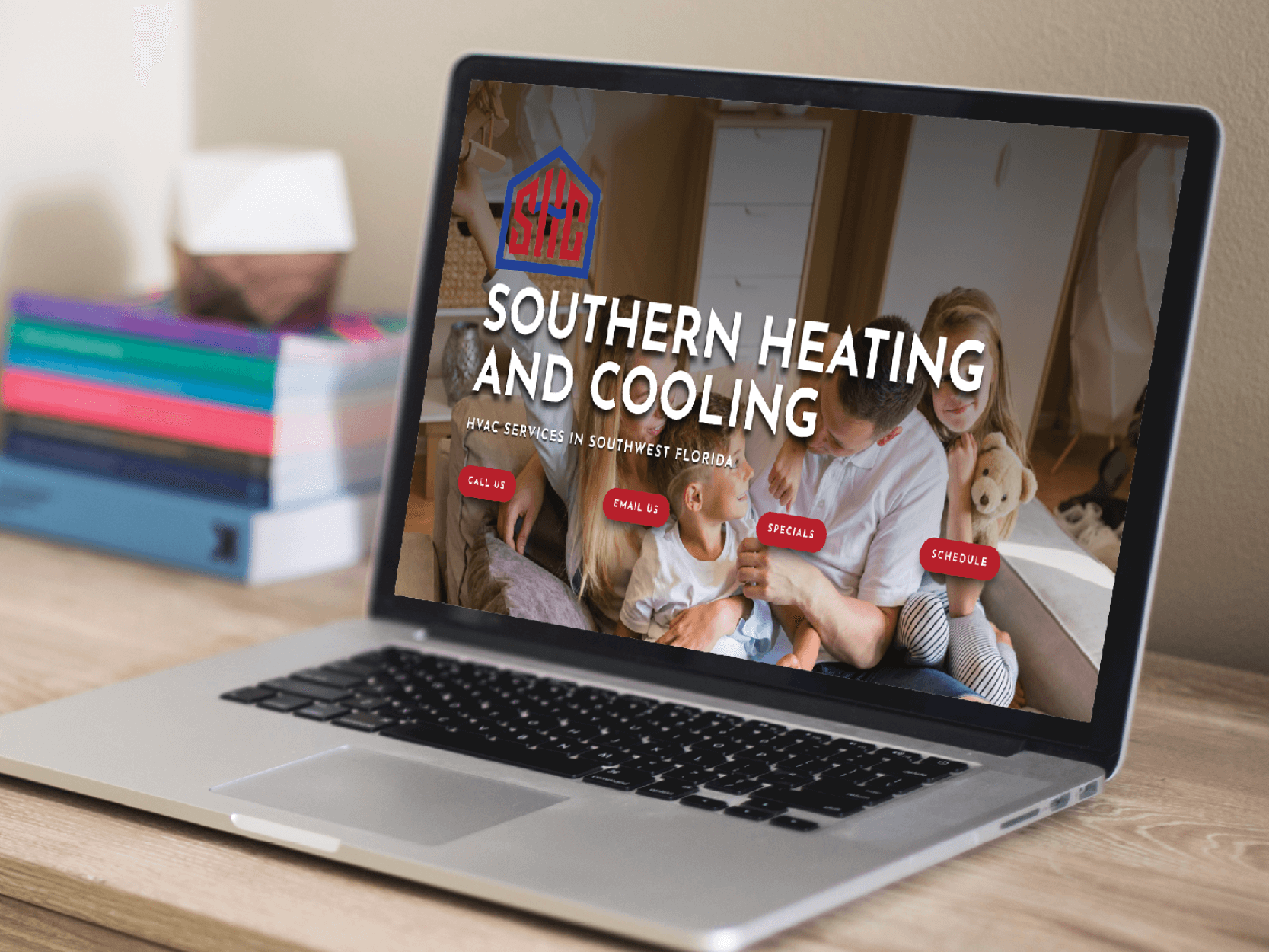 Southern Heating and Cooling website created by Katelyn Cassio with Cassio Marketing Solutions, Naples Logo Designer, and Naples Website Designer in Naples, FL